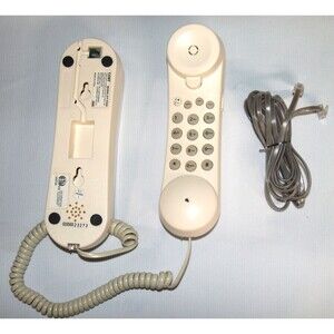 Coby CT-P260 White Streamline Phone Desk/Wall Mountable Lighted Keypad w/cord